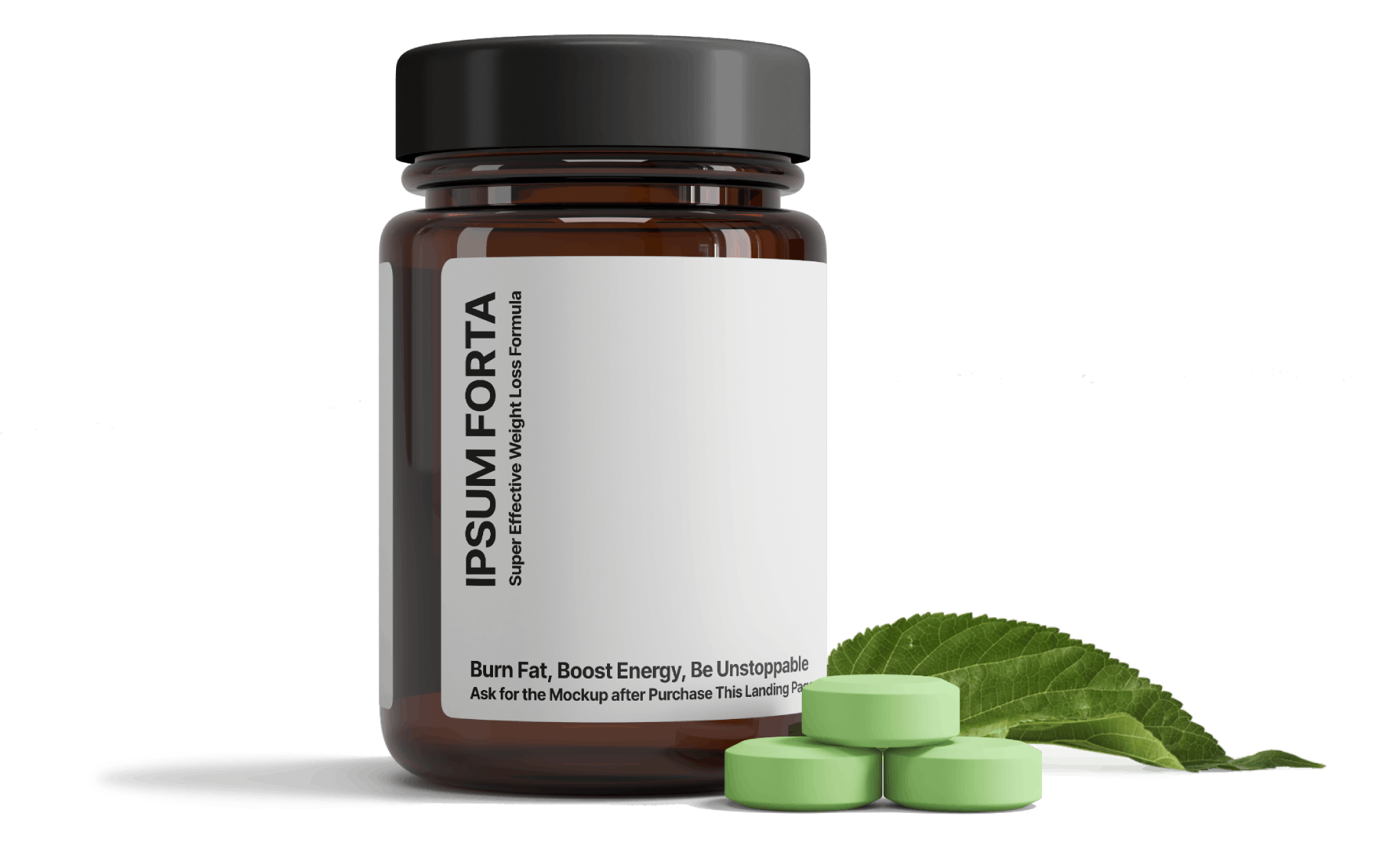 Medicine Bottle from the landing page created by divi.expert